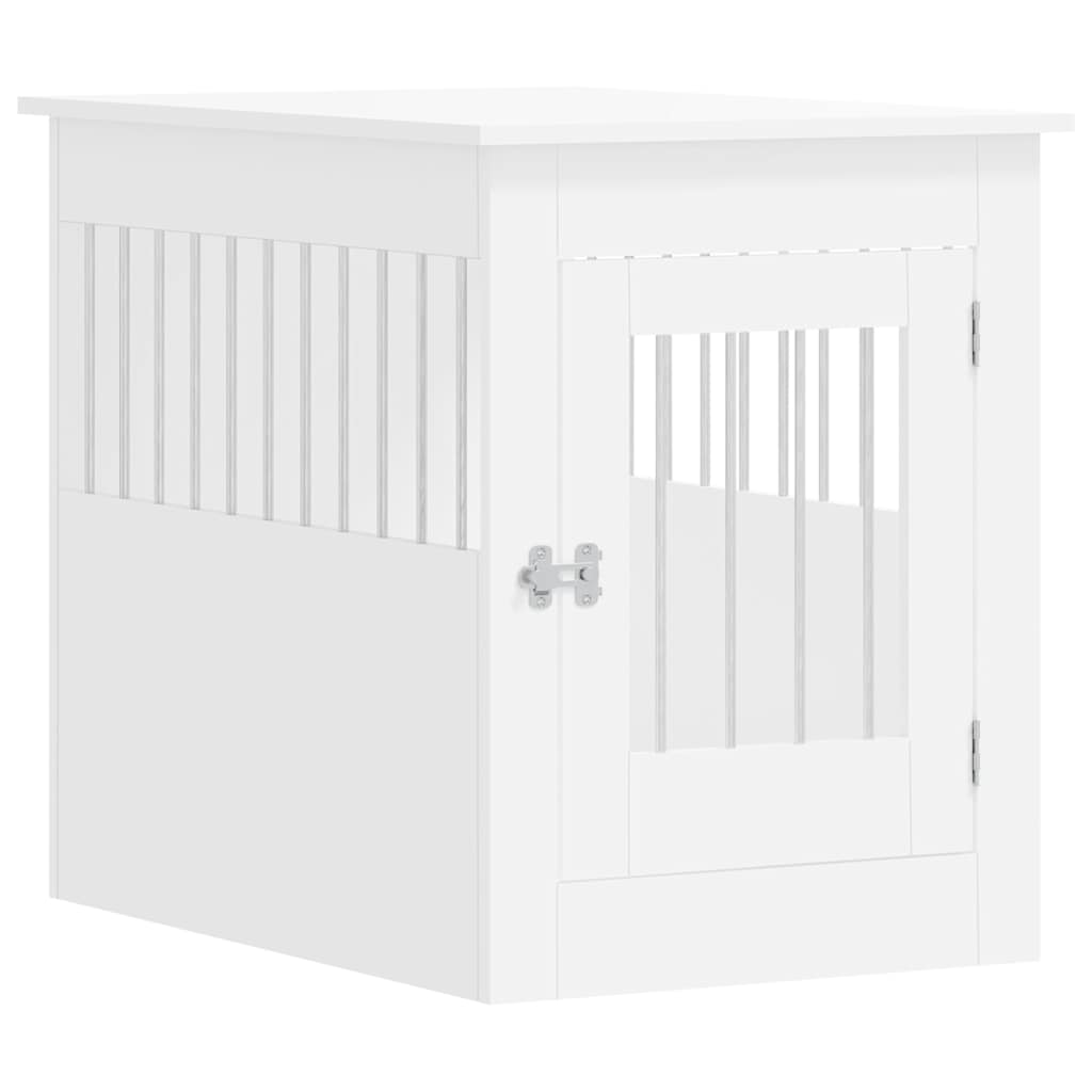 Vidaxl Hondenbench 55x80x68 cm verarbeitetes Holz weiß