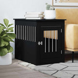 VIDAXL HONDENBENCH 55 x 80 x 68 cm verarbeitetes Holz schwarz - afbeelding 1