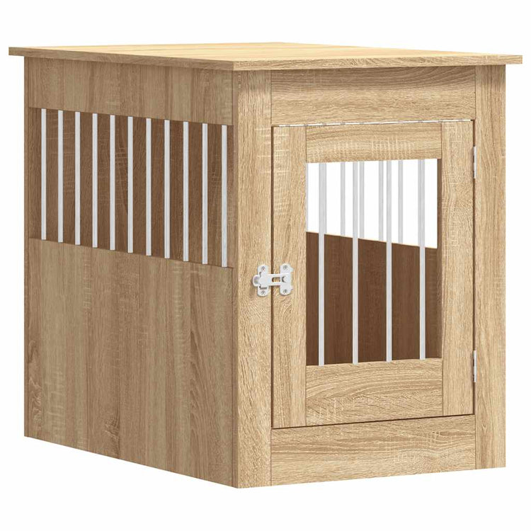 Vidaxl Hundebox 55 x 80 x 68 cm, Holzwerkstoff Sonoma-Eiche farbig