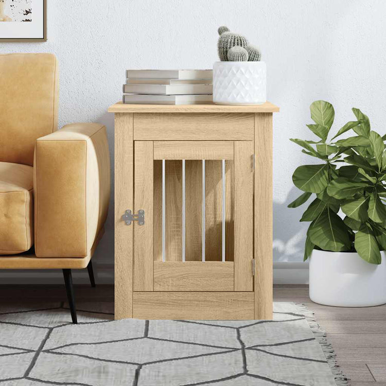 Vidaxl Hundebox 55 x 80 x 68 cm, Holzwerkstoff Sonoma-Eiche farbig