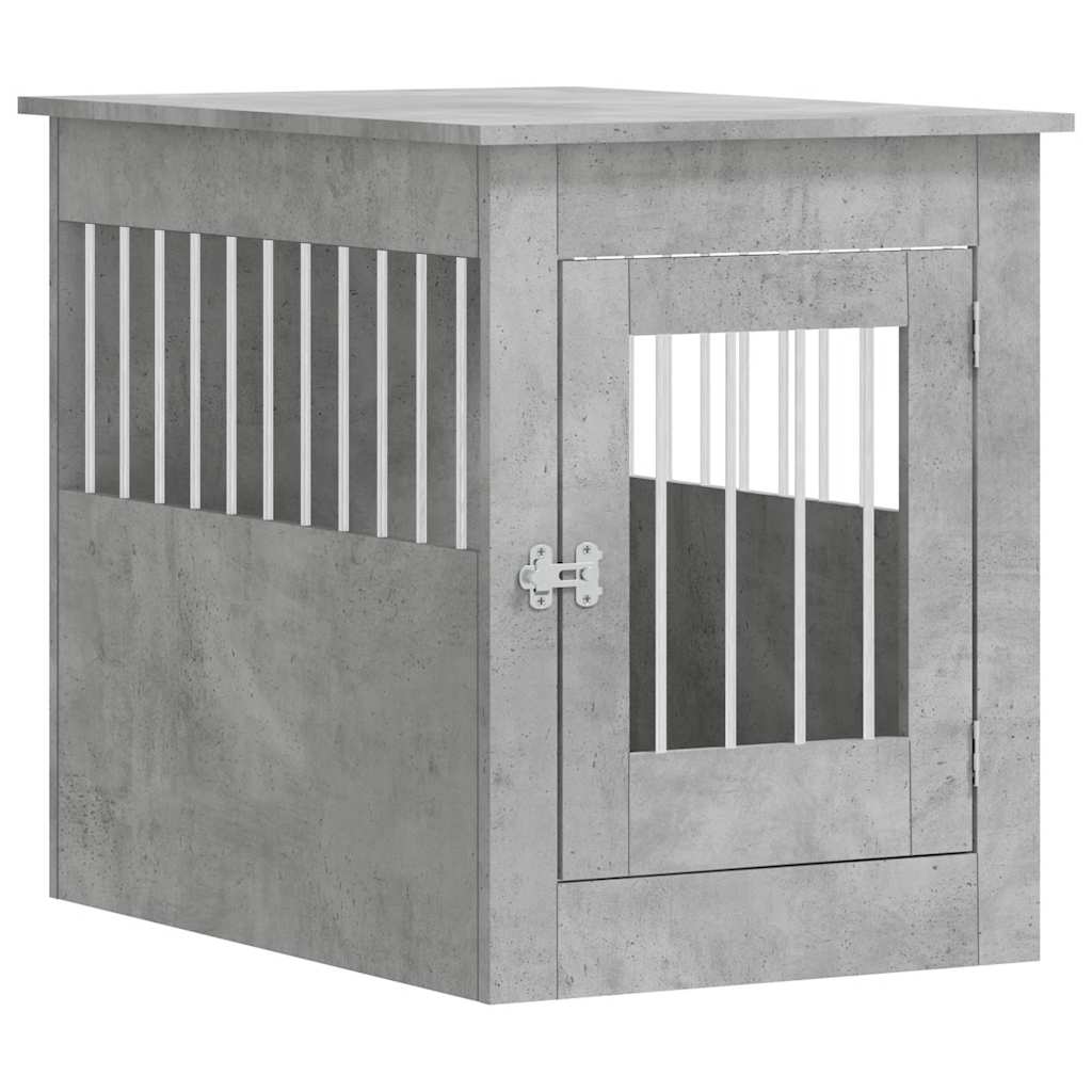 Vidaxl Hundebox 55 x 80 x 68 cm Holzwerkstoff Betongrau