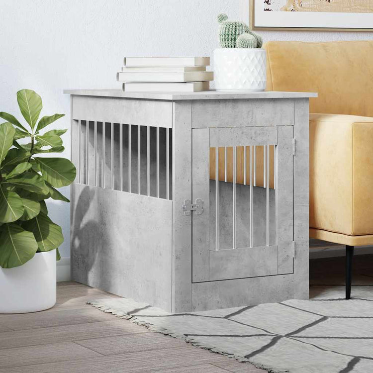 Vidaxl Hundebox 55 x 80 x 68 cm Holzwerkstoff Betongrau