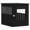 Vidaxl Hondenbench 64.5x80x71 cm verarbeitetes Holzschwarz