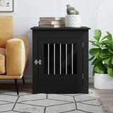 Vidaxl Hondenbench 64.5x80x71 cm verarbeitetes Holzschwarz - afbeelding 3