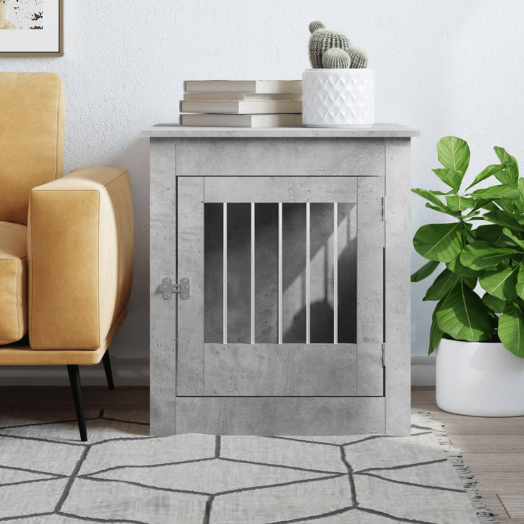 Vidaxxl Hundebox 64,5x80x71 cm Holzwerkstoff Betongrau