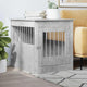 Vidaxxl Hundebox 64,5x80x71 cm Holzwerkstoff Betongrau