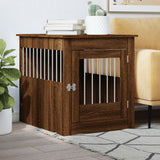 VIDAXL HONDENBENCH 64.5 x 80 x 71 cm verarbeitete Holzbraune Eiche Farbe - afbeelding 1