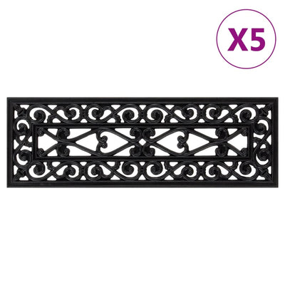 Vidaxl -Treppenmatten 5 ST 25x75 cm Gummi