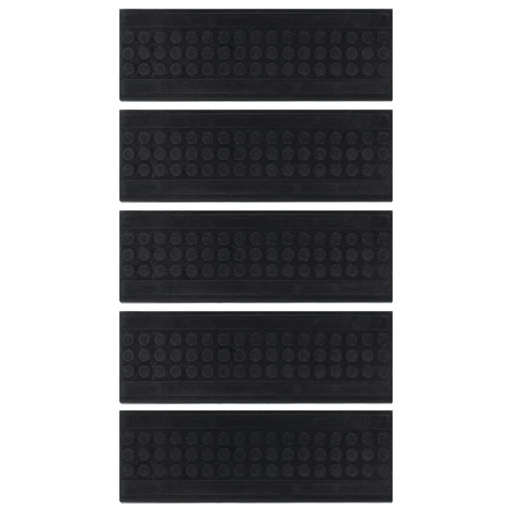 Vidaxl -Treppenmatten 5 ST 25x75 cm Gummi
