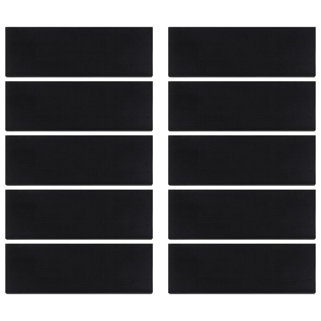 Vidaxl -Treppenmatten 10 ST 25x75 cm Gummi