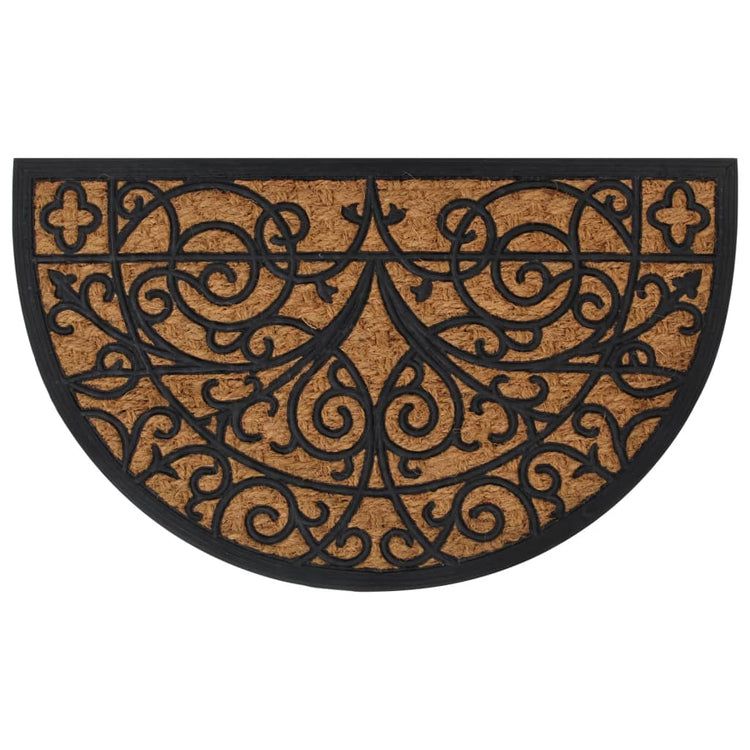 Vidaxx Fußmatte halbrund 45x75 cm Gummi und Kokosfaser