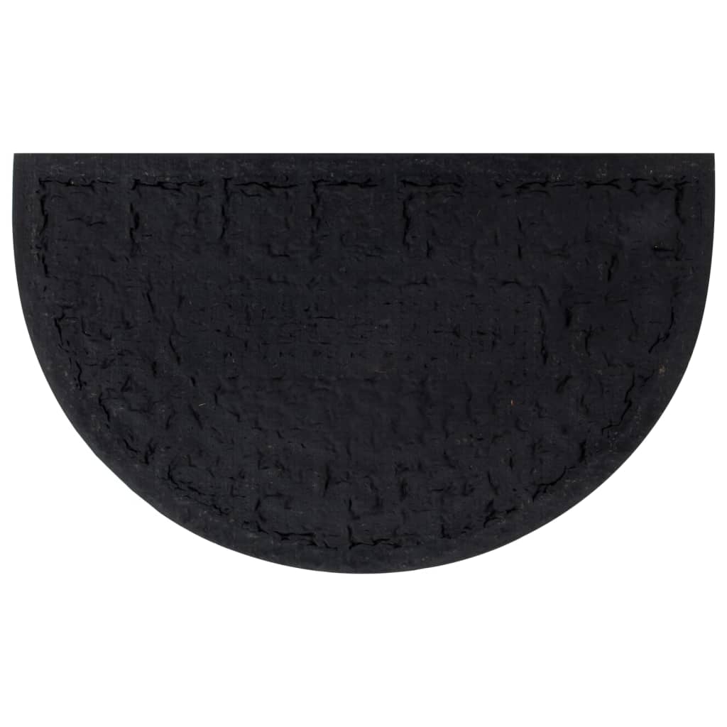Vidaxx Fußmatte halbrund 45x75 cm Gummi und Kokosfaser