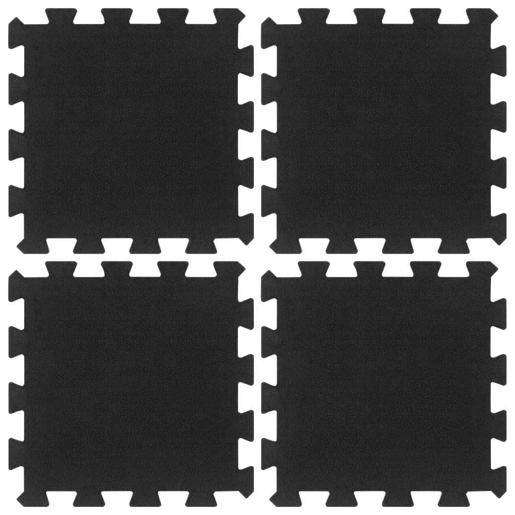 Vidaxl Gummifliesen 4 Stcs 16 mm 30 x 30 cm schwarz