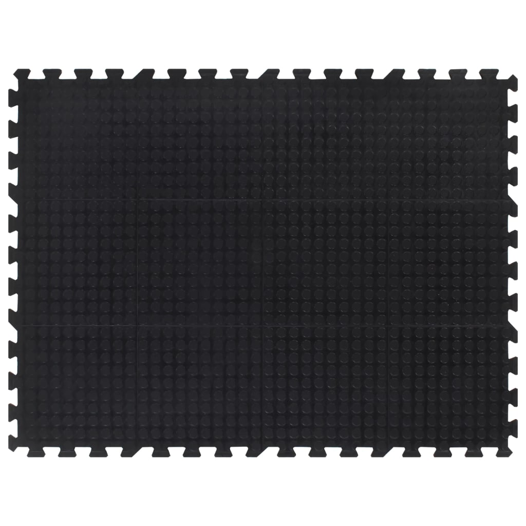 Vidaxl Rubbert Tile 12 mm 90x120 cm Schwarz