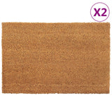 Vidaxl -Fußmatten 2 PCs 40x60 cm Tufted Kokosfaser Natural - afbeelding 1