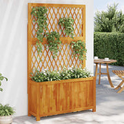 VIDAXL -Pflanzer mit Latwerk 100x32x165 cm fester Akaziahout - afbeelding 1
