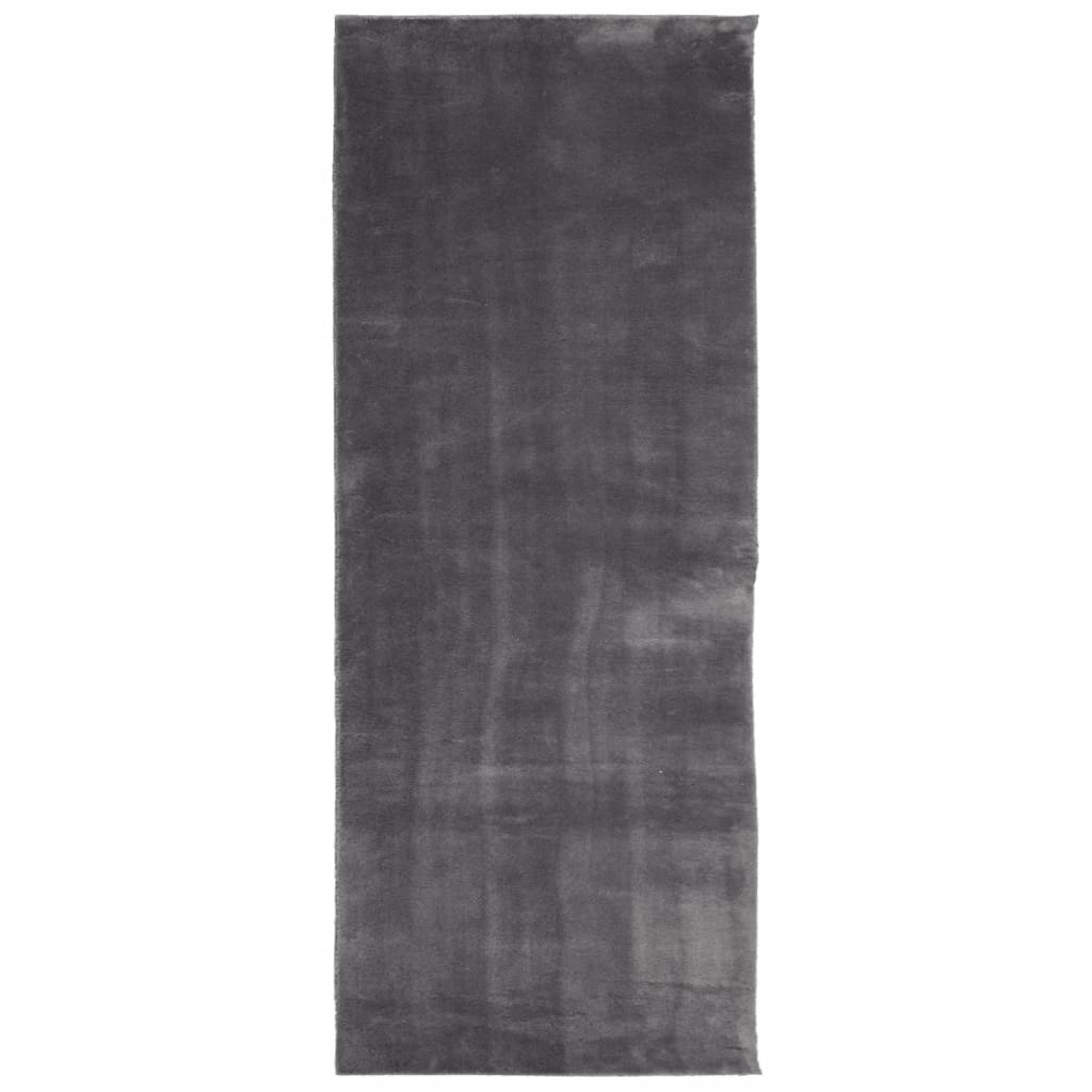 Vidaxl Teppich Huarte Low -Molzen weiche Waschable 80x200 cm Anthrazit