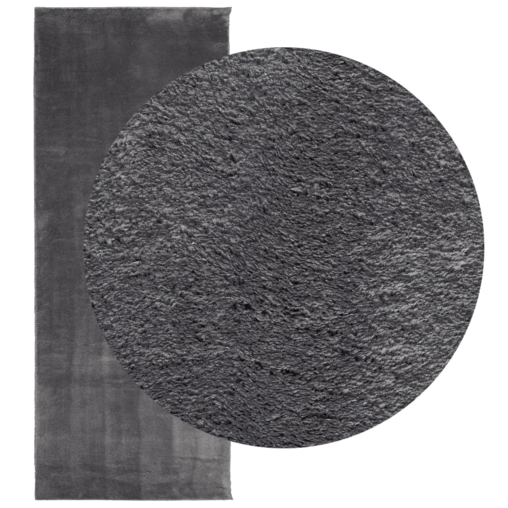 Vidaxl Teppich Huarte Low -Molzen weiche Waschable 80x200 cm Anthrazit