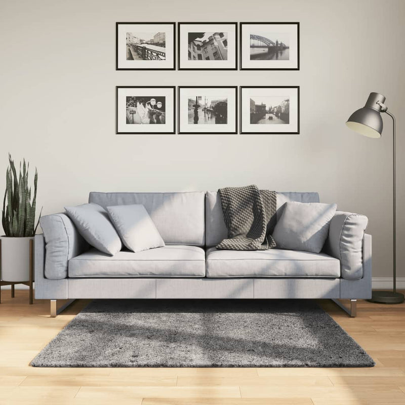 Vidaxl Teppich Huarte niedrig -pile weichwaschbar 120x120 cm Anthrazit