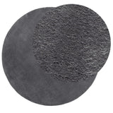 Vidaxl Teppich Huarte Low -Molon Weichwaschbar Ø 120 cm Anthrazit - afbeelding 3