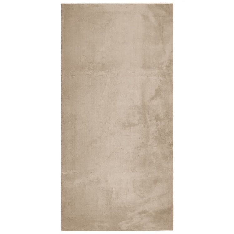 Vidaxl Teppich Huarte Low -Molon Weichwaschbar 100x200 cm Sand -Colored