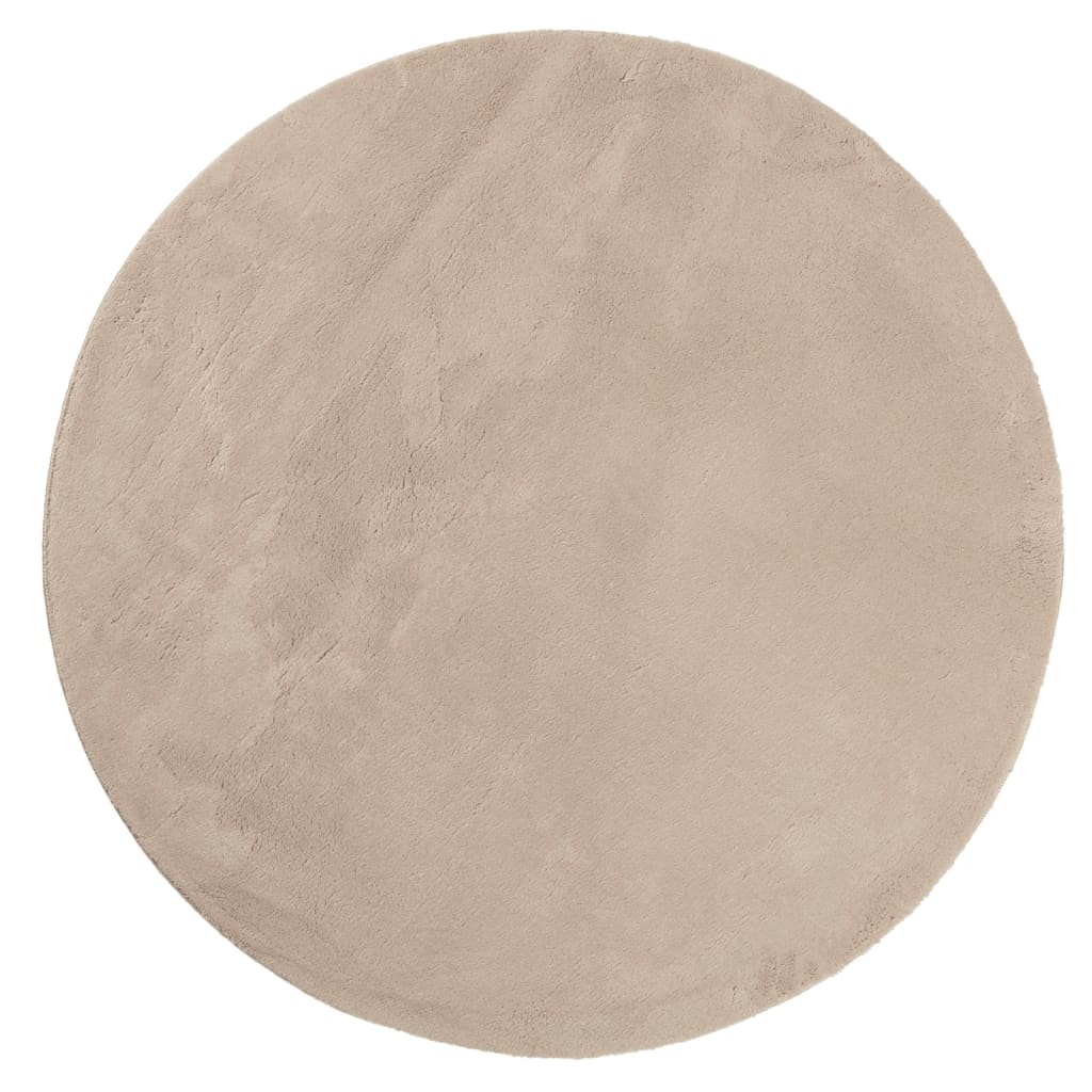 Vidaxl Teppich Huarte niedrig -molsenweichwaschbar Ø 100 cm Sand -Colored