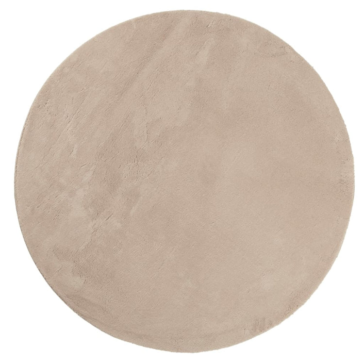 Vidaxl Teppich Huarte niedrig -molsenweichwaschbar Ø 100 cm Sand -Colored