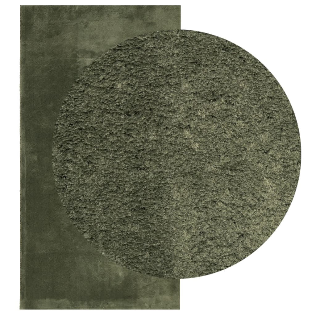 Vidaxl Teppich Huarte niedrig -molende Weichwaschbar 60x110 cm Waldgrün