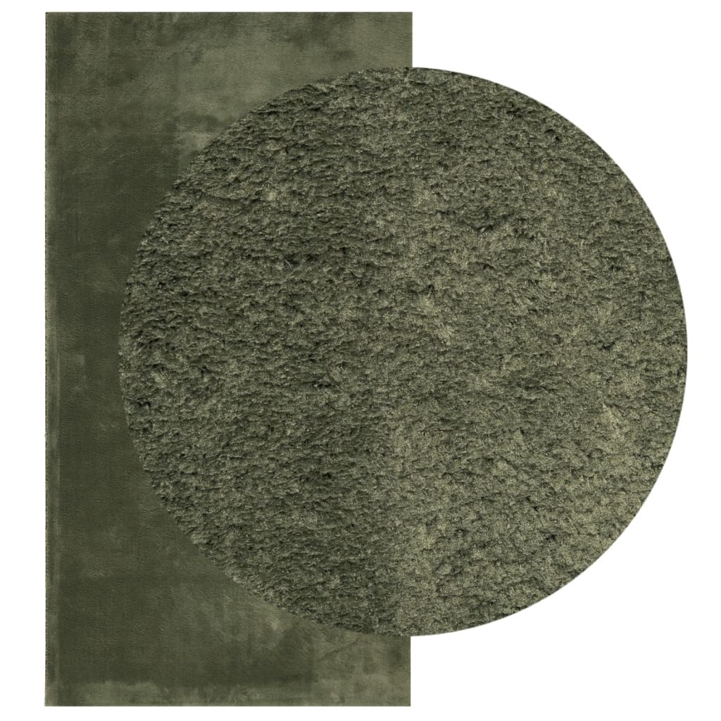 Vidaxl Teppich Huarte niedrig -molende Weichwaschbar 80x150 cm Waldgrün