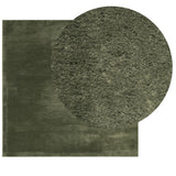 Vidaxl Teppich Huarte Low -Molzen weiche Waschable 120x120 cm Waldgrün - afbeelding 3