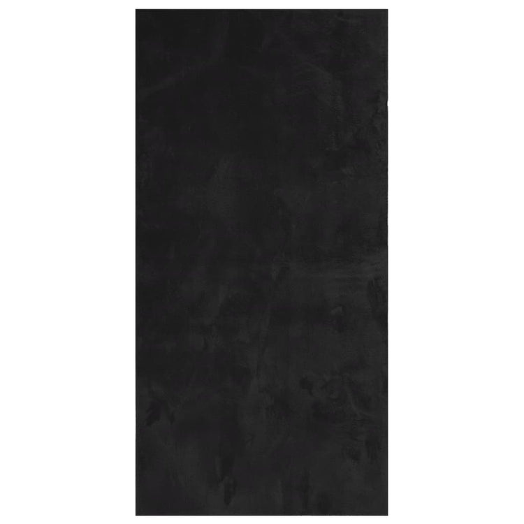 Vidaxl Teppich Huarte niedrig -molende weiche waschbare 100x200 cm schwarz