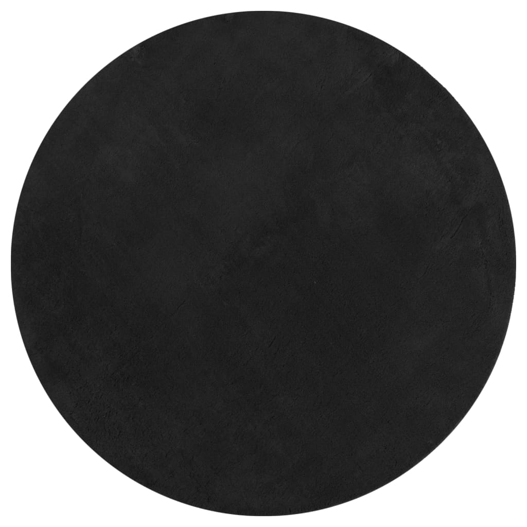 Vidaxl Teppich Huarte niedrig -molsenweichwaschbar Ø 80 cm schwarz