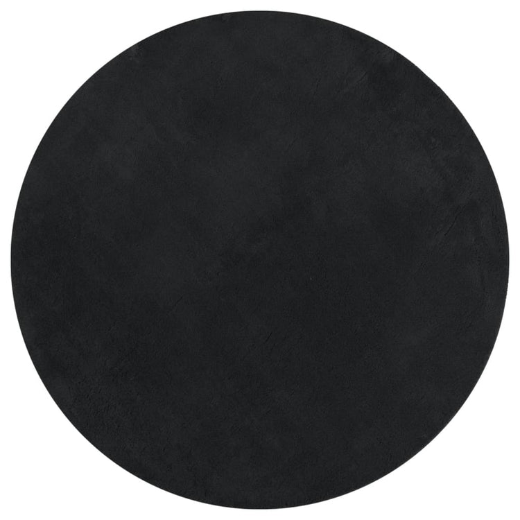 Vidaxl Teppich Huarte Low -Molon Weichwaschbar Ø 100 cm schwarz
