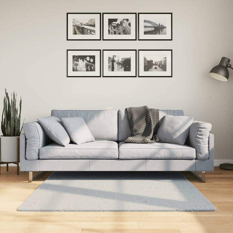 Vidaxl Teppich Huarte niedrig -pile weichwaschbar 120x120 cm blau