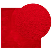 Vidaxl Teppich Huarte niedrig -molende Weichwaschbar 120x120 cm rot - afbeelding 3