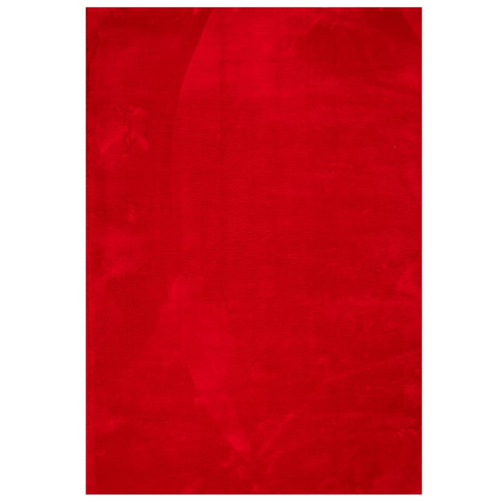 Vidaxl Teppich Huarte Low -Molzen weichwaschbar 140x200 cm rot
