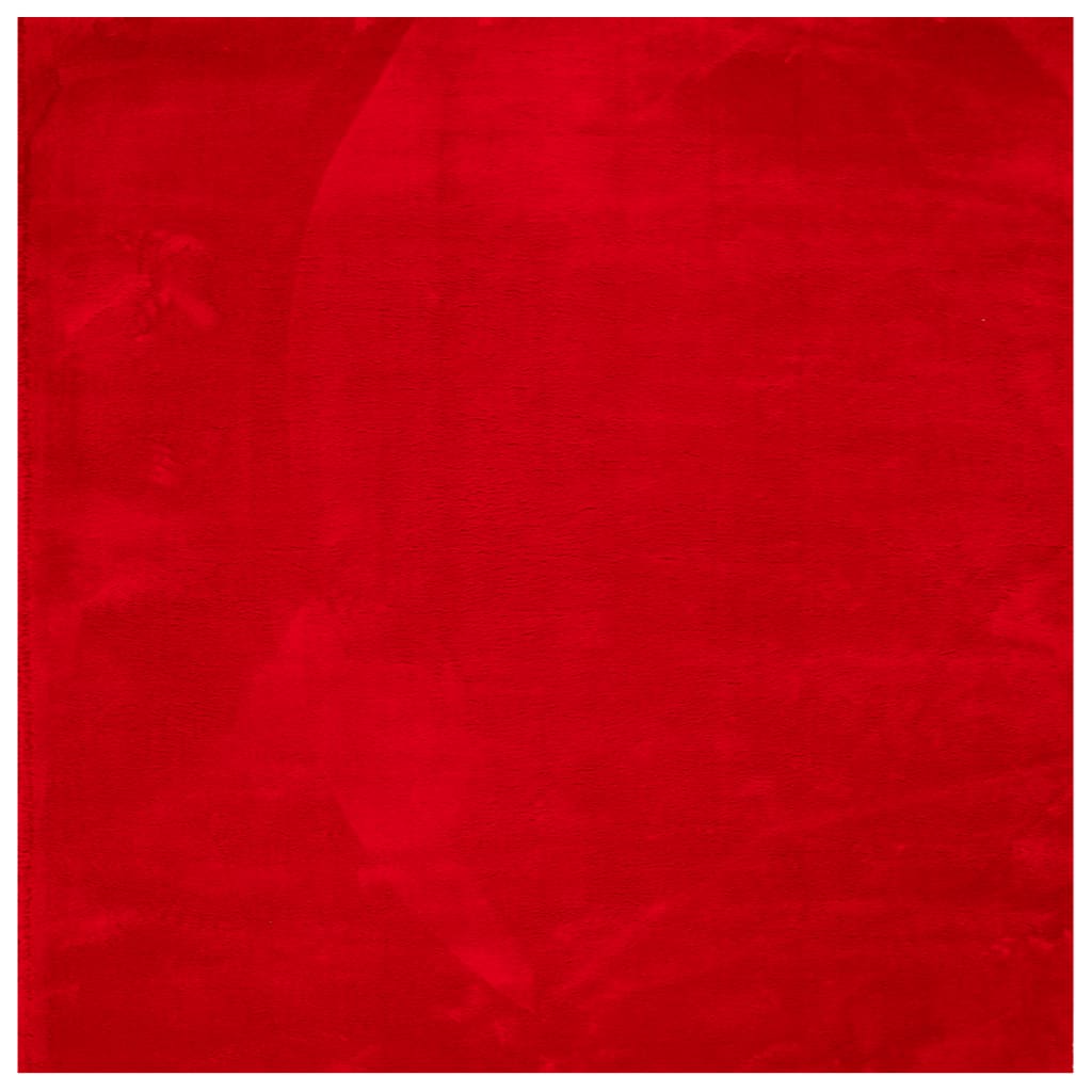 Vidaxl Teppich Huarte niedrig -pile weichwaschbar 160x160 cm rot