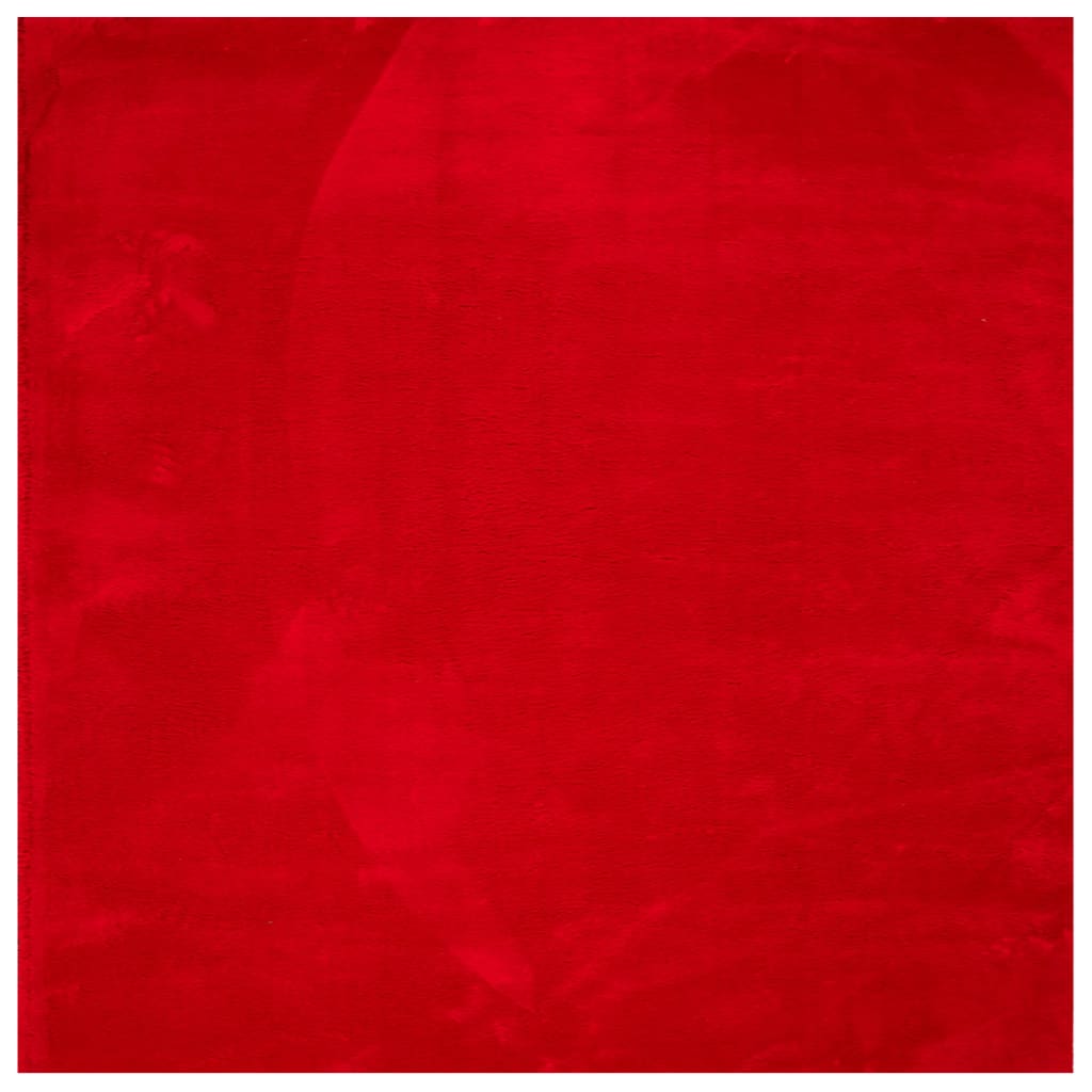 Vidaxl Teppich Huarte niedrig -molende weichwaschbar 200x200 cm rot