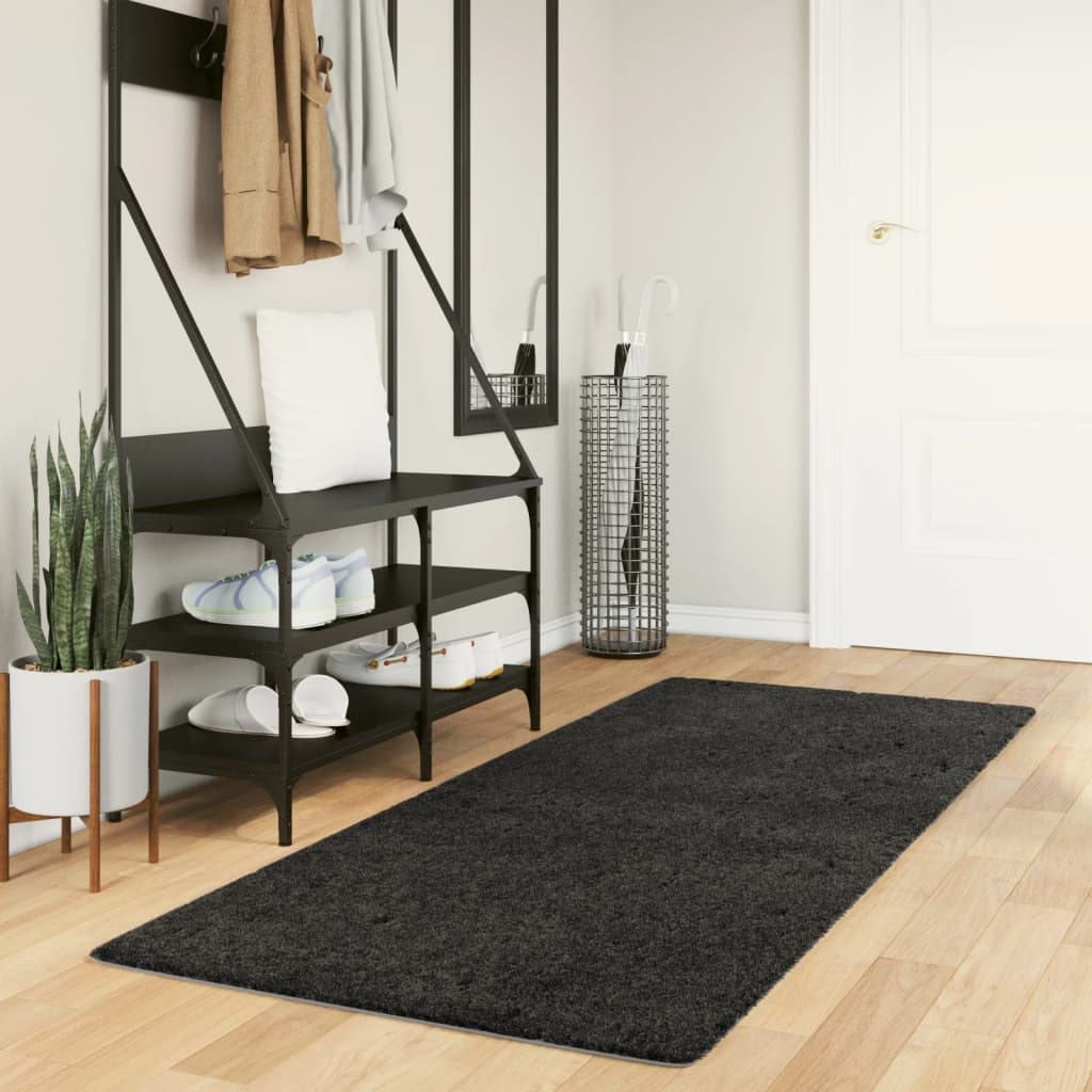 Vidaxl Teppich Pamplona Shaggy hochmoderne 80x200 cm Anthrazit