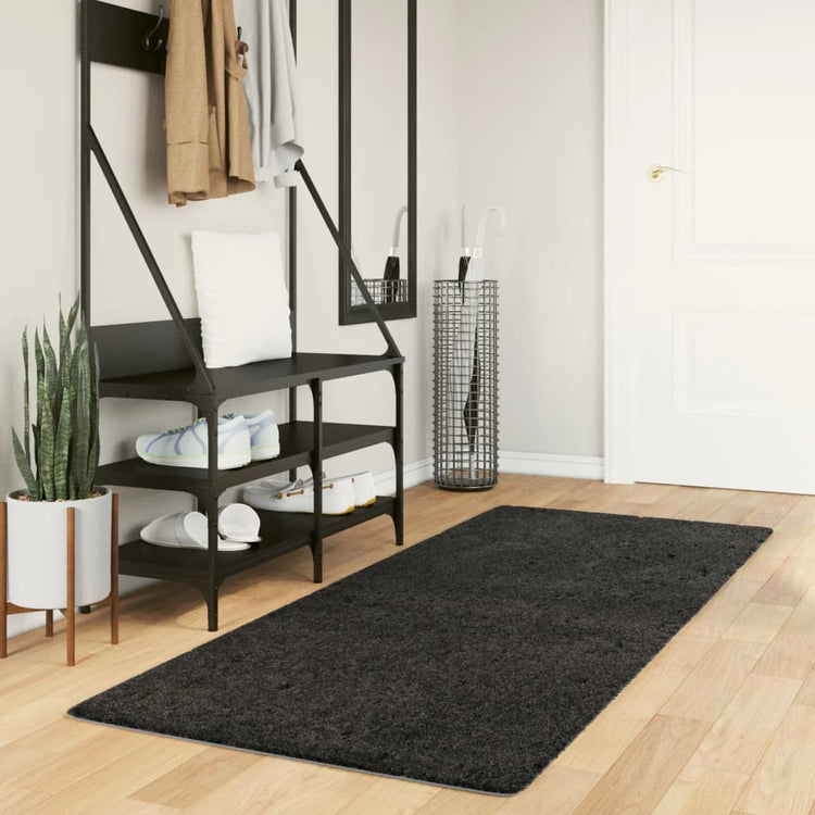 Vidaxl Teppich Pamplona Shaggy hochmoderne 80x200 cm Anthrazit