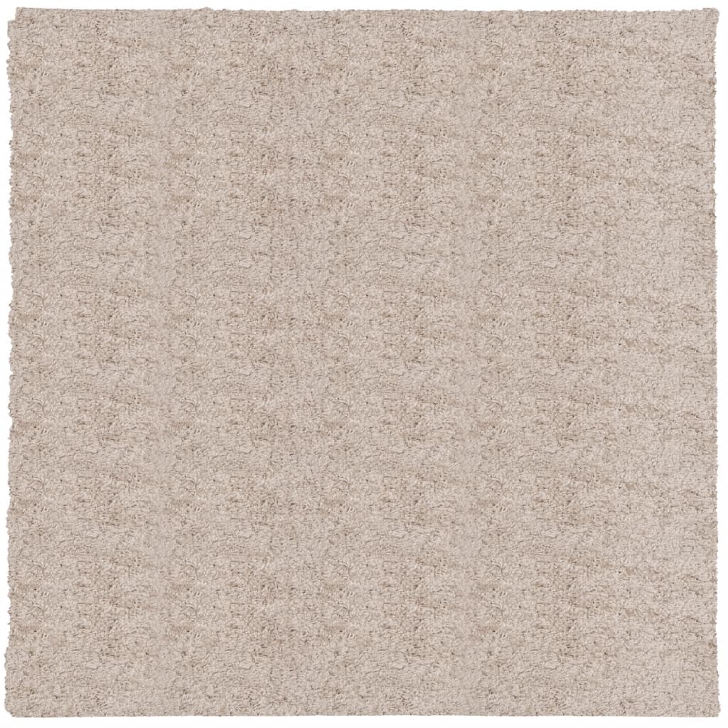 Vidaxl Teppich Pamplona Shaggy hochmoderne 120x120 cm Beige