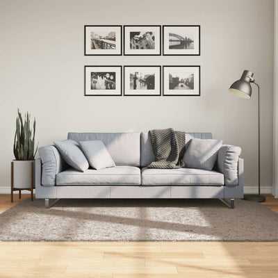 Vidaxl Teppich Pamplona Shaggy hochmoderne 140x200 cm Beige