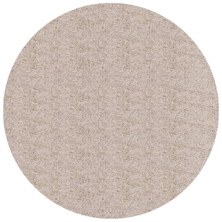 Vidaxl Teppich Pamplona Shaggy hoch modern Ø 200 cm Beige