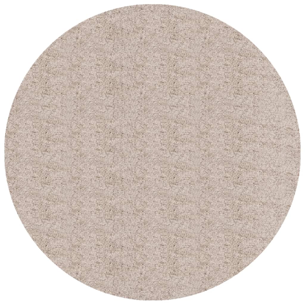 Vidaxl Teppich Pamplona Shaggy hoch modern Ø 280 cm Beige