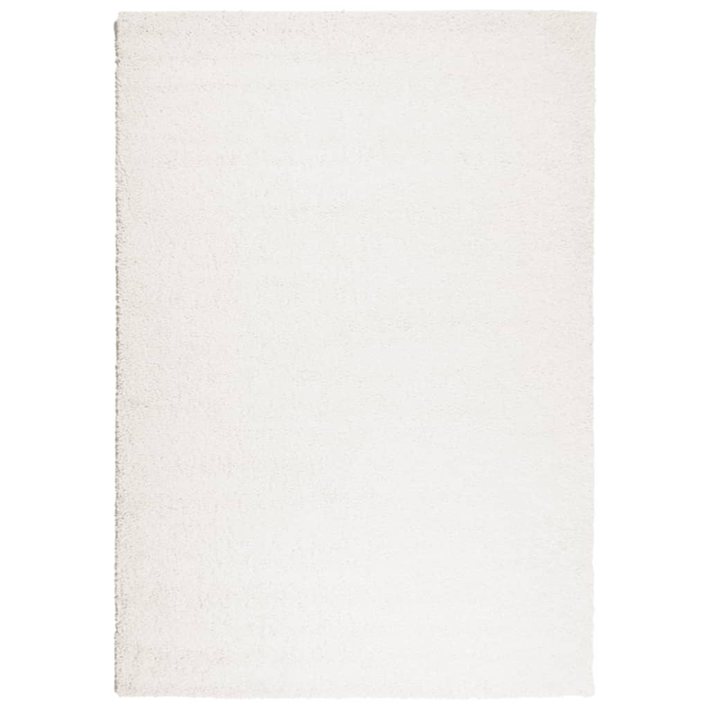 Vidaxl Teppich Pamplona Shaggy hochmoderne 140x200 cm Creme