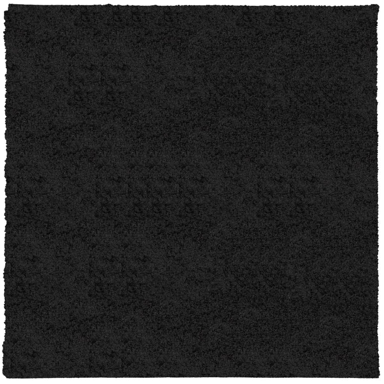 Vidaxl Teppich Pamplona Shaggy Hoch moderner 120x120 cm Schwarz