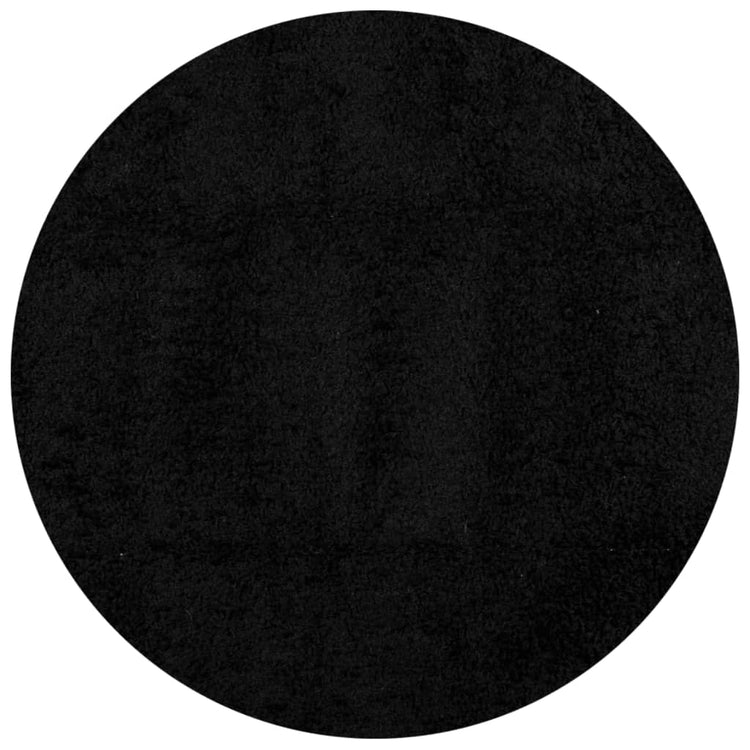 Vidaxl Teppich Pamplona Shaggy hochpol modern Ø 280 cm Schwarz