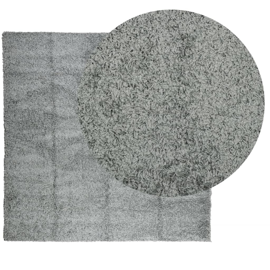 Vidaxl Teppich Shaggy High Stape Moderne 240x240 cm Grün