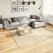 Vidaxl Teppich Pamplona Shaggy hoch moderne 240x240 cm Gold - afbeelding 1
