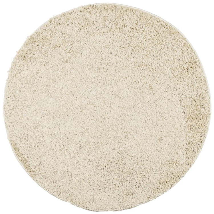 Vidaxl Teppich Pamplona Shaggy hochmoderne Ø 100 cm Goldfarbe